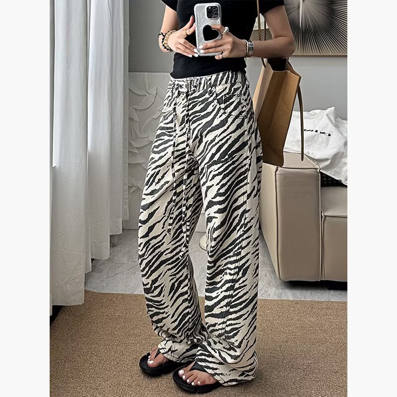 Jeans - Celana Jeans Wanita Motif Zebra, Model