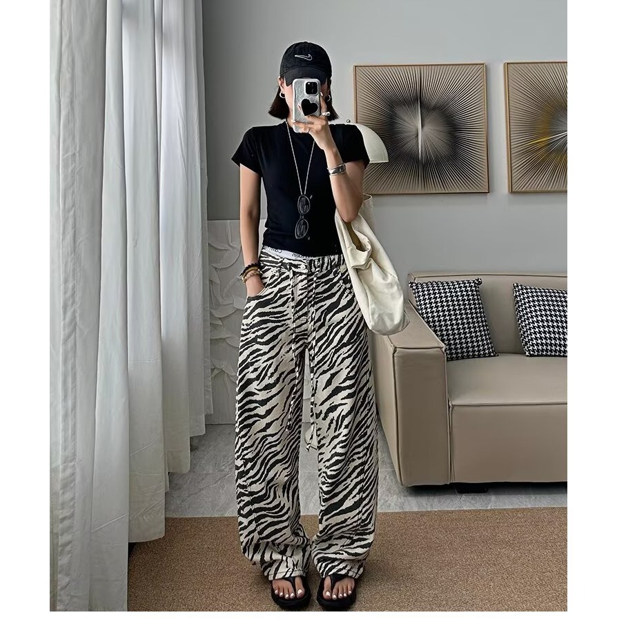 Celana Jeans Wanita Motif Zebr - Jeans ulasan dan harga